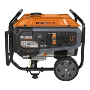 1-203-1.webp Generac GP Series GP3600 Gasoline-Powered Portables Generators with Recoil Pull Start 7721 – 3,600/4,500W, 120V