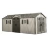 111.jpg Lifetime 20′ x 8′ Outdoor Storage Shed Building Brown