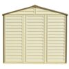DuraMax 8ft x 6ft Storeall Vinyl Shed with Foundation Kit and window