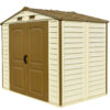 DuraMax 8ft x 6ft Storeall Vinyl Shed with Foundation Kit and window