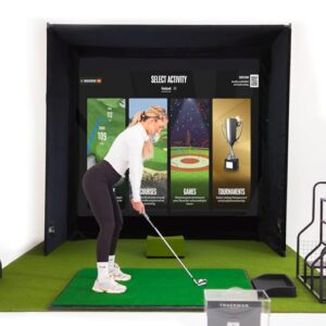 41iqPGJh0hL.jpg GolfBays SIMBOX Golf Simulator Enclosure – Premium Golf at Home Practice, Easy Setup, Various Sizes, Fabric with Durable Frame & Impact Screen