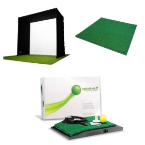 514s2opQoUL.jpg GolfBaysUK Optishot 2 Golf Simulator Bundle – You Get Deep Golf Enclosure, 1.5M X 1.5M Golf Mat, Optishot2 Golf Simulator - For Home - Train from Home Package