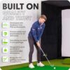 GolfBays SIMBOX Golf Simulator Enclosure – Premium Golf at Home Practice, Easy Setup, Various Sizes, Fabric with Durable Frame & Impact Screen