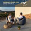 Aiire Modern Outdoor Bean Bag – Giant Pear Bean Bag XXL without Filling Included for Terrace or Garden – Bean Bag Chair Living Room or Youth Room Decoration – Gamer Blue