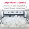 Counter top Portable, 26 lb per Day Nugget Ice Maker Machine (Red Stainless Steel)