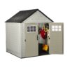 Rubbermaid 7x7 Ft Durable Weatherproof Resin Outdoor Storage Shed