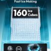 Commercial Ice Maker Machine,400lbs/24H,250lbs Bin,Stainless Steel