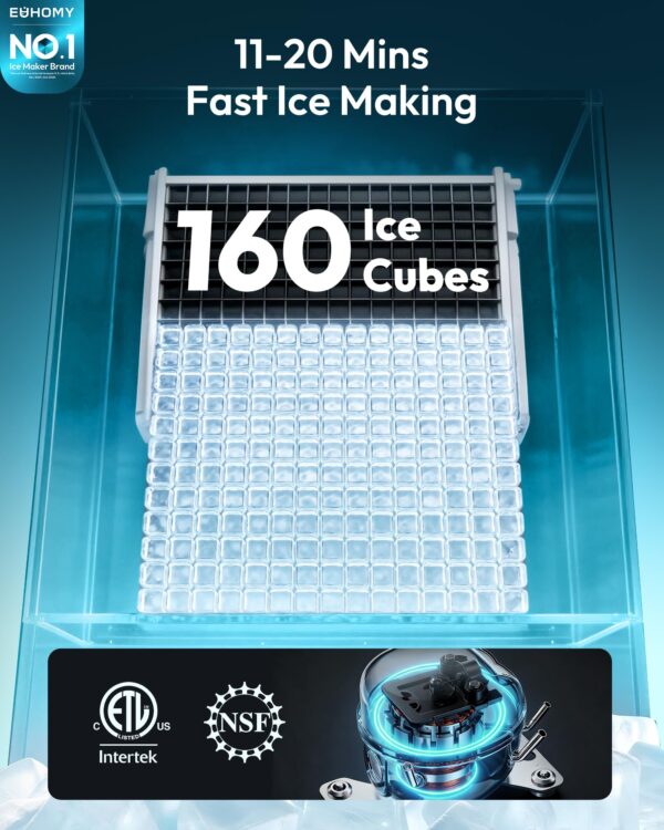 Commercial Ice Maker Machine,400lbs/24H,250lbs Bin,Stainless Steel