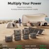 Dabbsson 4.7 kWh Expandable Power Station DBS1300 with DBS1700B Extra Battery X 2, Max 9400Wh, 4 X 1200W AC Outlets, 1800W Solar Input Solar Generator for Home Backup, Emergency, RV Outdoor Camping