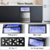 Commercial Ice Maker, 240 lbs/24H, 96 Cubes in 14 Min, 50 lbs Storage, Self-Cleaning, Water Filter, Stainless Steel