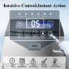 Commercial Ice Maker, 240 lbs/24H, 96 Cubes in 14 Min, 50 lbs Storage, Self-Cleaning, Water Filter, Stainless Steel