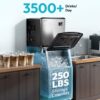 Commercial Ice Maker Machine,400lbs/24H,250lbs Bin,Stainless Steel