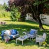 81_EZbKrqJL.jpg Gardenesque Patio Garden Furniture Set - Light Grey Wooden Garden Set - Repton Lounge - Outdoor Table & Chairs - Durable and Comfortable Design - With Cushions - Flat Pack Design - 4 Seater