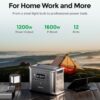 Dabbsson 4.7 kWh Expandable Power Station DBS1300 with DBS1700B Extra Battery X 2, Max 9400Wh, 4 X 1200W AC Outlets, 1800W Solar Input Solar Generator for Home Backup, Emergency, RV Outdoor Camping