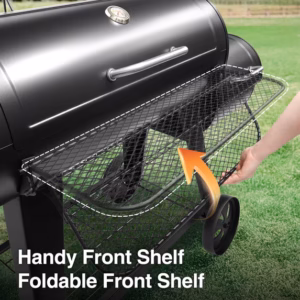 KingChii Heavy Duty Charcoal Grills with Charcoal Wood Offset Smokers for Outdoor Patio BBQ Grilling, 729 SQ.IN