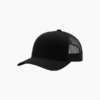 Classic Trucker Snapback Cap – Adjustable Fit, Solid Black, Unisex, One Size