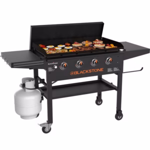 Blackstone Original Outdoor Griddle, 4-Burner 36 Inch Flat Top Grill with Hard Cover, Black