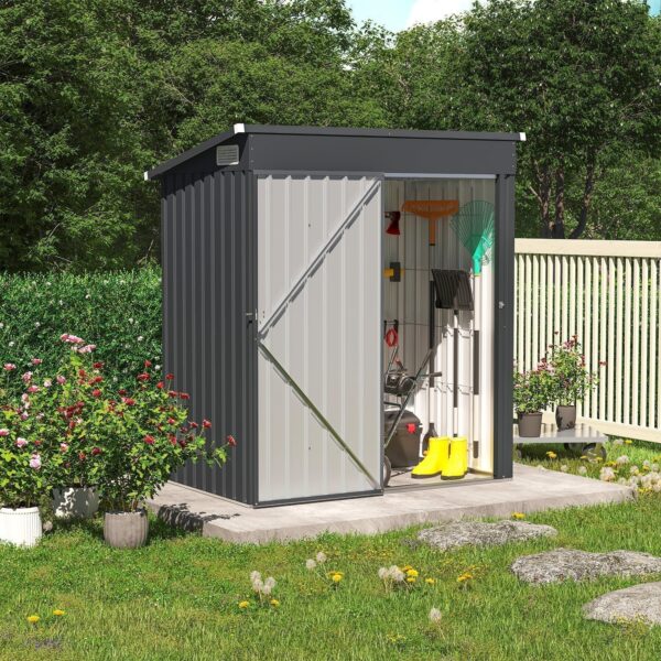 OC-Orange-Casual-5-x-3-FT-Outdoor-Storage-Shed-Metal-Garden-Tool-Shed-with-Lockable-Door-Outside-Sheds-Storage-Galvanized-Steel-Black.e7ac5ac8a6ce_4eda907e-4278-4ae8-a5c2-507ec5de1670 OC Orange-Casual 5' x 3' FT Outdoor Storage Shed, Metal Garden Tool Shed with Lockable Door, Outside Sheds & Storage Galvanized Steel, Black