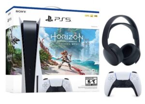 Sony-Playstation-5-PS5-Horizon-Forbidden-West-Blu-Ray-Console-with-PULSE-3D-Wireless-Gaming-Headset Sony PS5 PlayStation 5 Blu-ray Console with Horizon Forbidden West Game + PULSE 3D Wireless Headset Bundle