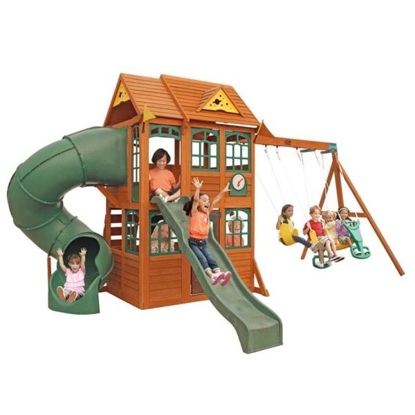 f24935_owm_1.jpg Charleston Lodge Wooden Swing Set / Playset