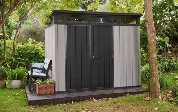image2-2.jpg Keter Artisan 9x7 Foot Large Outdoor Shed with Floor with Modern Design for Patio Furniture