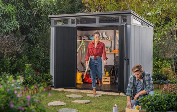 image3.jpg Keter Artisan 9x7 Foot Large Outdoor Shed with Floor with Modern Design for Patio Furniture