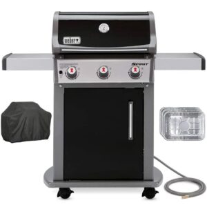 img-2991.jpg Weber 47510001 Spirit E-310 3-Burner Natural GAS Black Bundle with Generic Grill Cover Barbecue Drip Pans Set of 3