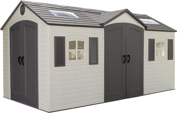 Lifetime 15′ x 8′ Dual-Entry Outdoor Storage Shed