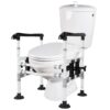 3-Way Adjustable Toilet Safety Frame, Anti-Slip Handrails, Suction Cups, Supports 220 lbs