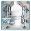 3-Way Adjustable Toilet Safety Frame, Anti-Slip Handrails, Suction Cups, Supports 220 lbs